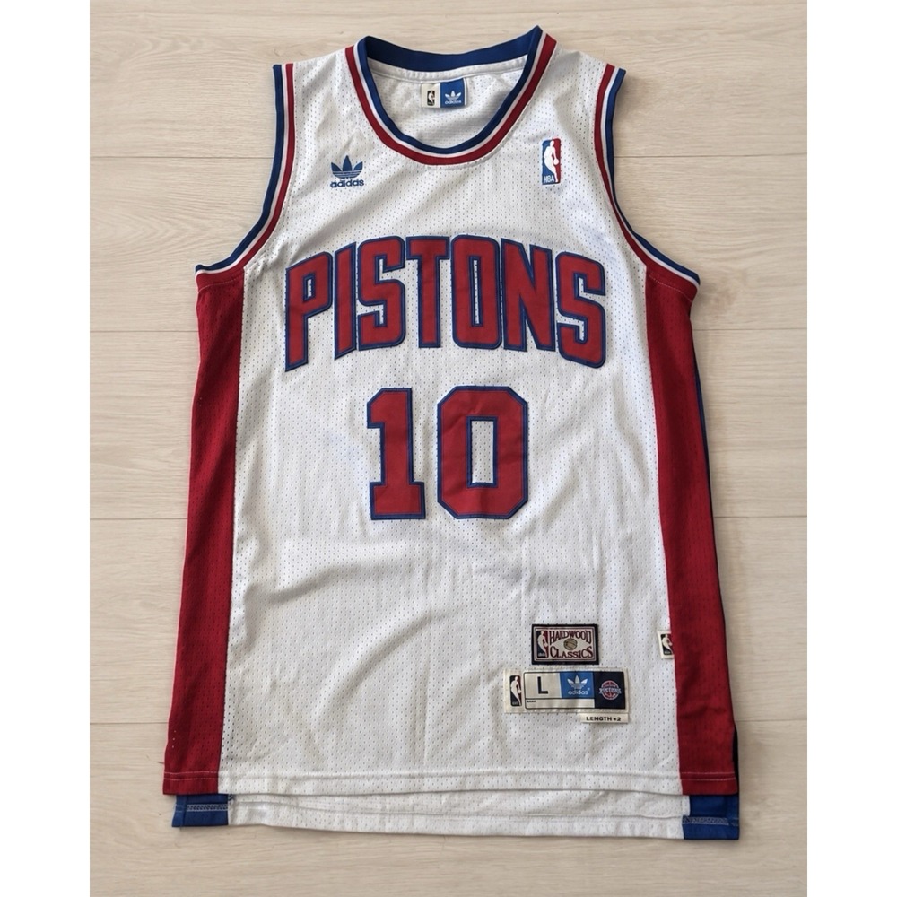 Dennis Rodman #10 Detroit Pistons Adidas Hardwood Classics Jersey Men's L